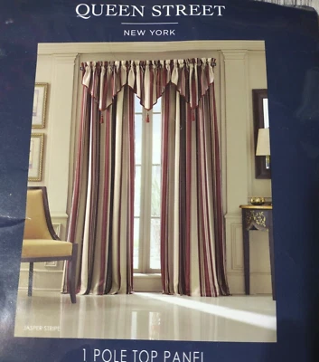 Panel superior poste Queen Street New York, 50" X 95", rayas jaspe, dorado, nuevo en paquete Foto 1 de 4