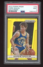 2013-14 Panini Prizm Chris Mullin Gold Prizm /10 PSA 9 Warriors