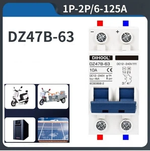 6-125A DC240V MCB Solar PV Leistungsschalter Schutzschalter Circuit Breaker P3S4 - Bild 1 von 8
