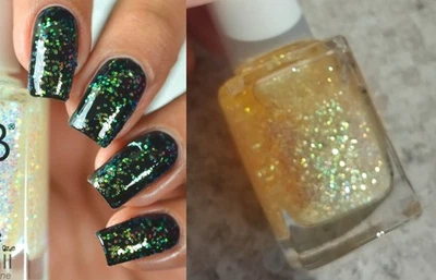 Esmalte de uñas Color Club COPOS DE NIEVE brillo iridiscente en base transparente capa superior Foto 1 de 4