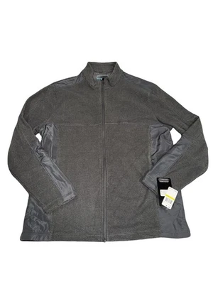 Jaqueta de golfe masculina PGA Tour com zíper completo forrada de lã cinza - tamanho grande média. Novo - Imagem 1 de 4