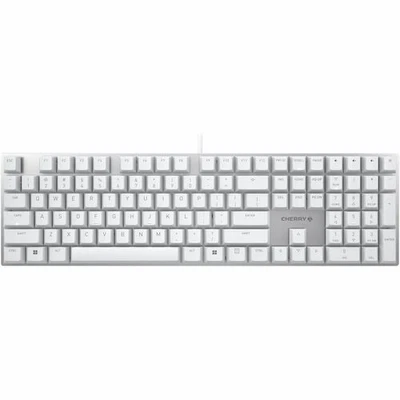 CHERRY KC 200 MX-Wired Keyboard - MX2A SILENT RED - Silver/White Housing - Image 1 of 4