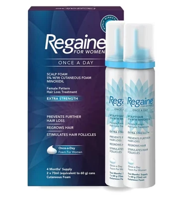 Regaine For Women Once a Day Scalp Foam 5% w/w Cutaneous Foam - 4 Months Supply - image 1 of 4