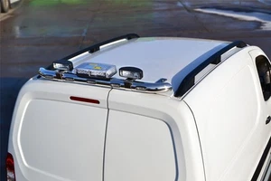 Black Roof Rail Rack Bar To Fit Ford Transit Tourneo Courier 2014-2024 Aluminium - Picture 1 of 7