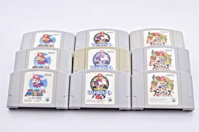 Nintendo 64 Games lot of 9 Super Mario & Mario Kart & Super Smash Bros set N64 - Image 1 of 4
