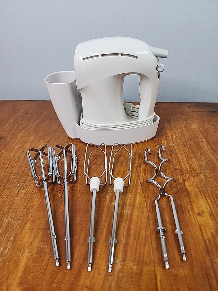 Philips Mezclador de Mano 5 Velocidades HR 1457 Blanco 160W con Batidores y Base Probado Funciona Foto 1 de 4