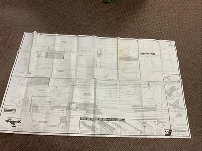 VINTAGE TOP FLITE TOPFLITE CONTENDER RC-15 R/C MODEL AIRPLANE PLANS - NITRO/GLOW - Image 1 of 4