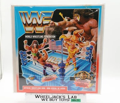 Anillo de lucha libre oficial PEGATINAS SIN USAR WWE WWF 1990 Hasbro juego NUEVO SIN USAR, EN CAJA Foto 1 de 4