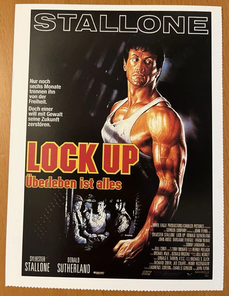 Lock Up - Filmkarte Filmplakatkarte Cinema - Sylvester Stallone D. Sutherland - Bild 1 von 1