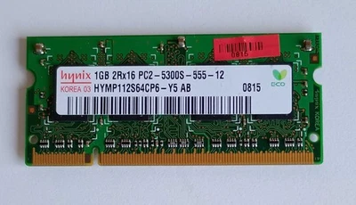 Hynix 1GB 2Rx16 PC2-5300S-555-12 HYMP112S64CP6-Y5 AB - Image 1 of 4