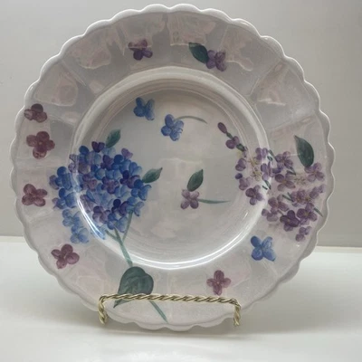 Bath & Body Works Primavera 2000 De Colección Plato Vela Baratija Plato Floral 8.5 Violetas Foto 1 de 4