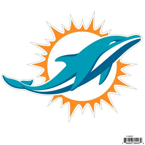 Miami Dolphins Car Refrigerator Magnet, NFL Licensed Logo Cover