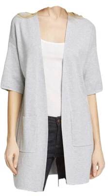 CÁRDIGAN MANGA CODO SEDA ALGODÓN ORGÁNICO EILEEN FISHER NUEVO CON ETIQUETAS Talla S Foto 1 de 4