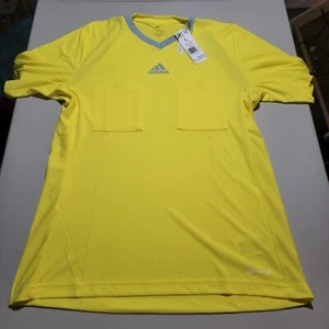 Maglietta Adidas Referee 22 calcio collo a V HF5970 giallo brillante da uomo taglia L - Foto 1 di 8