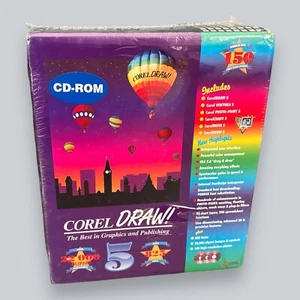 COREL Draw Suite 5 IBM Comparable Vintage PC Software CD Rom Unopened NIB - Picture 1 of 10