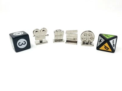 Mattel Scene it? Replacement Set of 4 Metal Character Tokens & Dice (2002/2003) - Image 1 of 4
