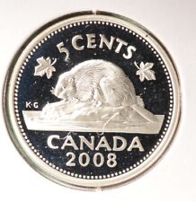 2008 Canada 5 Cents - SILVER PROOF COIN - INV#X1162