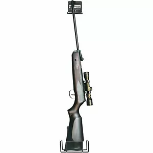 Soporte de almacenamiento de armas de fuego recubierto de metal para montaje en pared para rifle escopeta NUEVO - Imagen 1 de 4