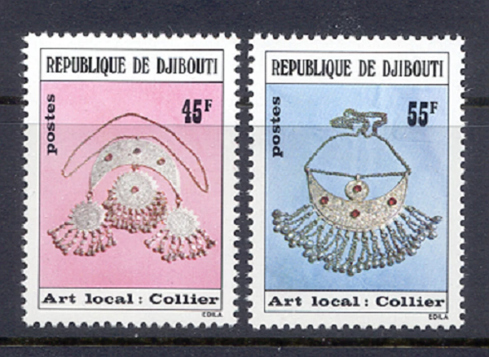COLLAR DJIBOUTI SC# 475-476 DE DJIBOUTI PERF. Foto 1 de 1