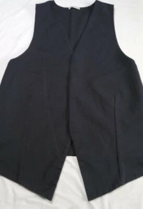 Zara Navy Blue Open Front Midi Vest Size XS Classic Casual - Picture 1 of 10