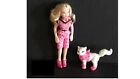 Polly Pocket Doll, Blonde Rooted Hair, And Along With Her Cat