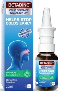 BETADINE Cold Defence Nasal Spray Traps And Eliminates 99% Of Viruses 20ml - Picture 1 of 8