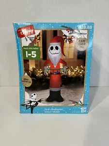 Gemmy 5.5’ AirBlown NIghtmare Before Christmas Jack Skellington as Santa Claus - Picture 1 of 4