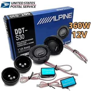 Alpine DDT-S30 360W 2.5CM 1" Soft Dome Balanced Car Audio Speakers Tweeters US - Picture 1 of 12