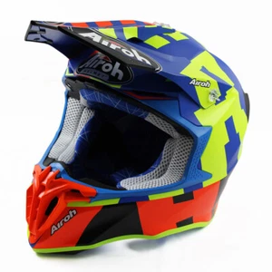 Airoh Twist 2 Motocross Helmet Frame Azure Design Ultra-Light HRT Shell ACU Gold - Picture 1 of 7