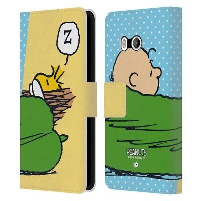 OFFICIAL PEANUTS HALFS AND LAUGHS LEATHER BOOK WALLET CASE FOR HTC PHONES 1 - Image 1 of 4