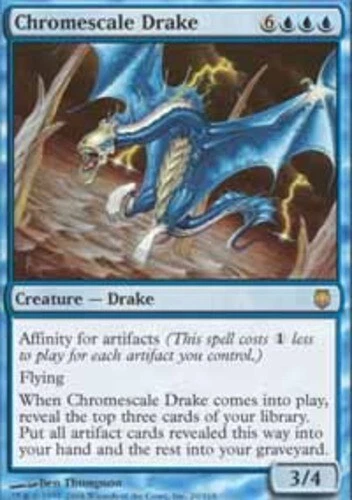 Chromescale Drake ~ Heavily Played Darksteel MTG Magic UltimateMTG Blue Card - Image 1 of 1