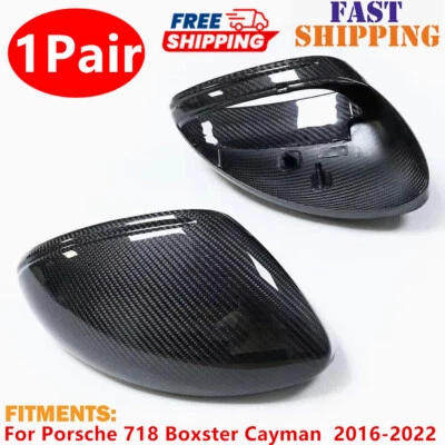 ✅2X Tapas de fibra de carbono para Porsche 718 Boxster Cayman 2016-2022 Foto 1 de 4