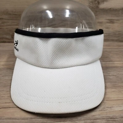 Headsweats Visor Cap Hat Stretch Fit OS White Black Running Outdoor Exercise - Image 1 of 4