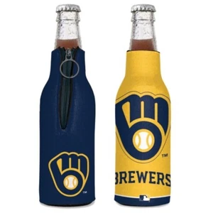 Milwaukee Brewers MLB Bottle Cooler Two-Sided Zip Up Design - Picture 1 of 1