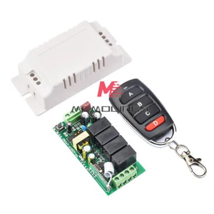 443MHz AC220V 4-Way Channel Wireless RF Remote Control Relay Switch W/ Receiver - Picture 1 of 11