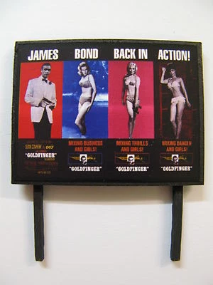 TRACKSIDE SIGNS James Bond Zurück in Aktion - Goldfinger - Modellbahn Werbetafel - Stärke OO & N