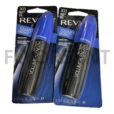 X2 REVLON Volume+Length Magnified Mascara #303 Blackened Brown NIB - Image 1 of 2