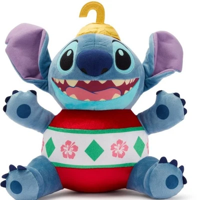New Disney Store Lilo & Stitch Festive Medium Soft Toy H35cm - Stitch as Bauble - Image 1 of 4