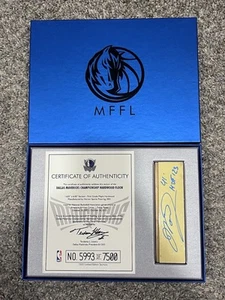 Dirk Nowitzki Signed Mavs 2011 NBA Championship Floor HOF Inscription BAS COA - Picture 1 of 6