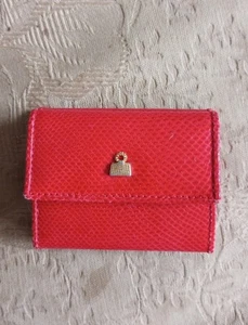 Vintage Judith Leiber Leather Red Mini Coin Purse Collectible - Picture 1 of 5