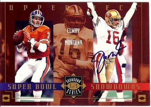 Joe Montana 1993 Upper Deck 3.5 X 5 Superbowl Showdown Auto UDA UDZ16194 49ers - Picture 1 of 3