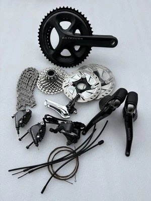 Shimano Ultegra 2x11 Speed Mechanical Disc Brake Road full group set.Med cage RD - Image 1 of 4