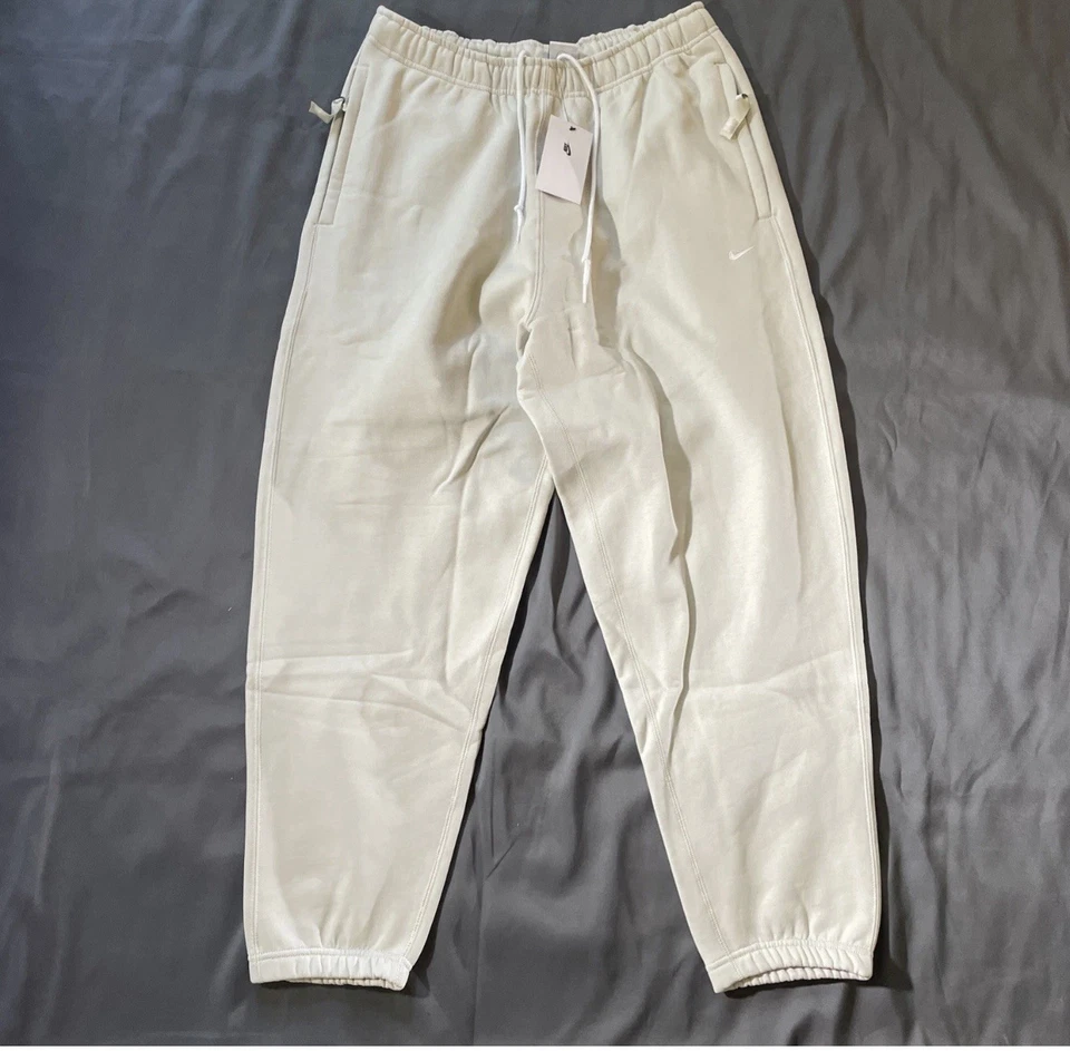 Nike Solo Swoosh Fleece Heavyweight Jogger Light Bone DX1364-072 Men L-Tall (F3)