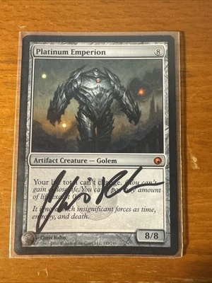 Artist Proof MTG Platinum Emperion Signed Chris Rahn Mint Scars Of Mirrodin Rare - Image 1 of 4