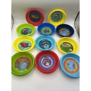 Dr. Seuss 3D Kids Plates Lenticular Bowls Cat In The Hat Horton Fish (11) Vtg - Picture 1 of 15