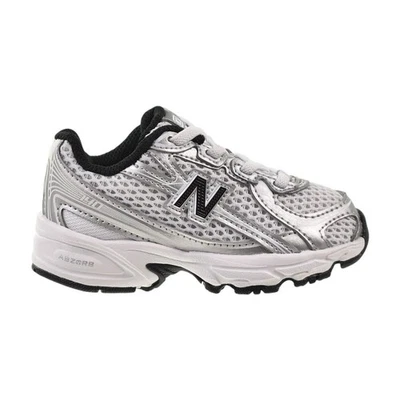 New Balance 740 Bungee Lace Toddler Shoe White/Silver Metallic iz740-nw - Image 1 of 4