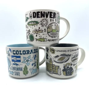 Starbucks Been There Serie Denver/Colorado/Univ of Colorado Konvolut 3 Tassen Neu - Bild 1 von 21