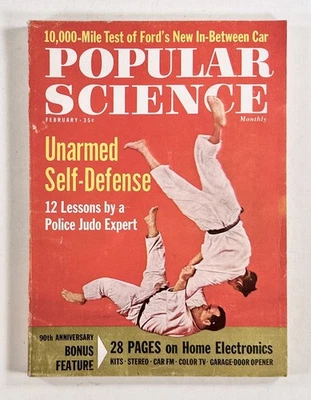 1962 Feb POPULAR SCIENCE Police judo advice MOON MISSION electronics projects &c - Image 1 of 4