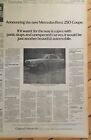 1969 newspaper ad for Mercedes-Benz 250 Coupe - copes with panic stops, curves
