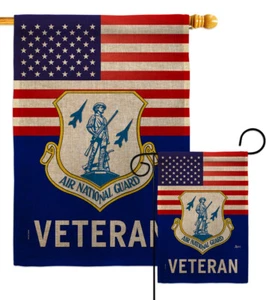 Bandera de jardín de arpillera veterana de la Guardia Nacional Aérea de los Estados Unidos - Imagen 1 de 17